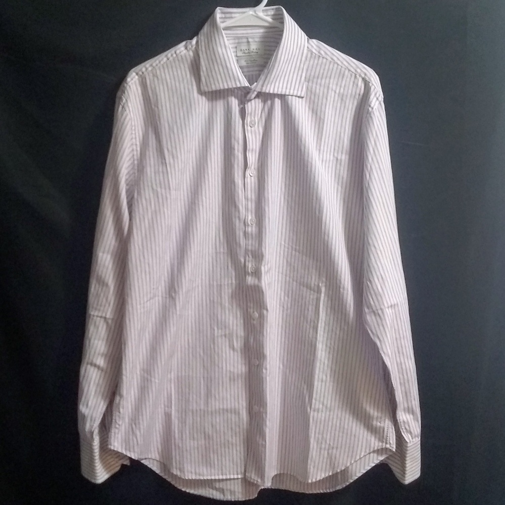 Zara Man Long Sleeve Button Cotton Purple EUC
